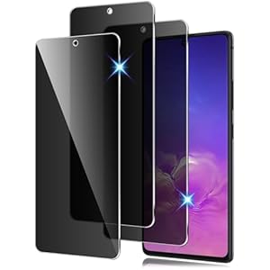 Vsjnk Anti-Spähen Sichtschutz fur Samsung Galaxy S10 Lite/Galaxy Note 10 Lite mit 3 Stück Privatsphäre Tempered Glass Folie 9H Panzer Schutz Glas HD Displayschutzfolie, kompatible mit Galaxy S10 Lite