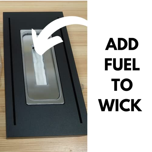 Mtapf® Tabletop Fire Pit Indoor Outdoor Portable Table Top Firepit With Funnel And Skewers Real Flame Smokeless Odorless Bio Ethanol Fuel Fireplace For Decor Patio Or Smores (7X14, Black) #TOP6