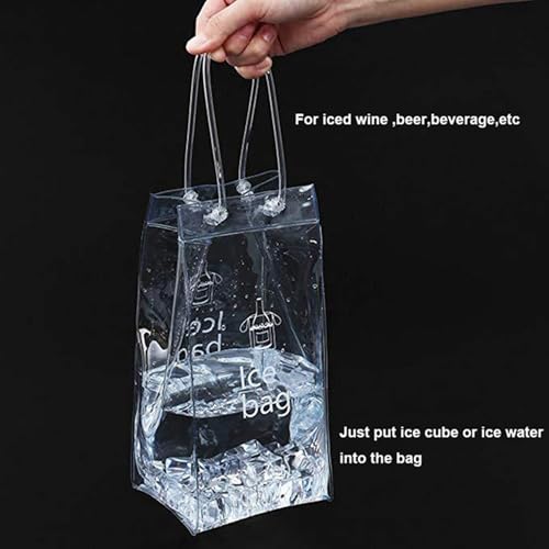 Bolsa de vino de hielo flexible para evitar goteos y enfriar champán en cualquier lugar 4
