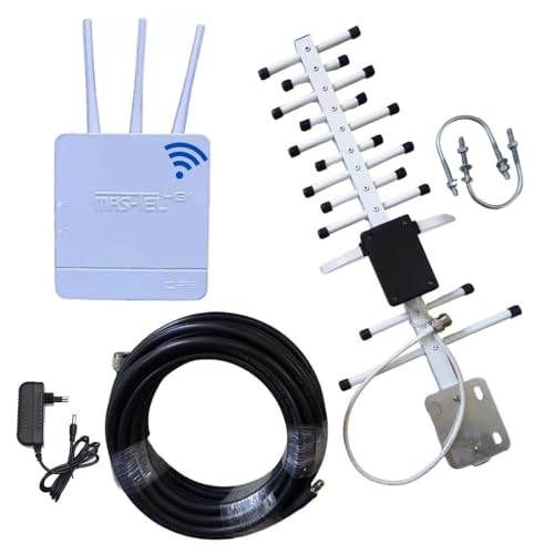Image of 5G /4G SIM Based Wi-Fi Router with 16dbi Outdoor YAGI Antenna and 10 mtr LMR /HLF 400 Signal Cable