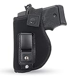 IWB Gun Holster by PH - Concealed Carry Soft Material | Soft Interior | Fits Most Small 380, Keltec, Sig P238, S&W Bodyguard .380 | Remington RM .380 | Ruger TCP | Seecamp LWS32 LWS38 (Left)