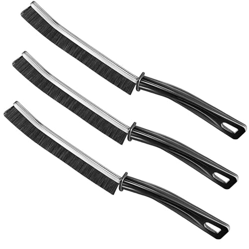 Image of 3pcs Crevice Cleaning Brush Set for Bathroom, Kitchen, Toilet, Sink, Tile Groove Gap, Home Door Window Groove Cleaner Tool UK