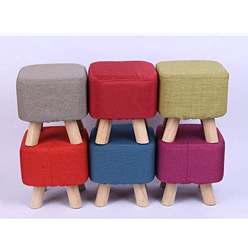 Moderne simplicité tissu linge canapé tabouret bois violet - 4