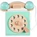 Imagen de Tsawntd Teléfono Retro Clásico De Madera Realista Teléfono Vintage Divertido Juego De Imaginación Juguete Interactivo Aprendizaje Antiguo para Niños Niñas Niños