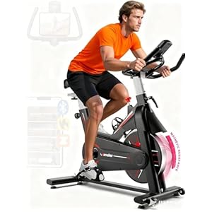 Exercise Bike, Wenoker Magnetic Resistance Stationary Bike for Home App Sync Indoor Bike with 350lbs Weight Capacity, Tablet Holder and Fitness Courses for Weight Loss