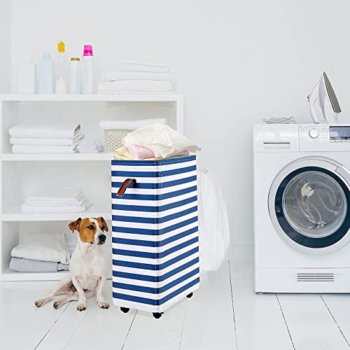 Homlikelan Large Rolling Laundry Basket With Wheels,70L Collapsible Standable Rolling Laundry Hamper On Wheels Laundry Hamper Clothes Hamper #TOP4