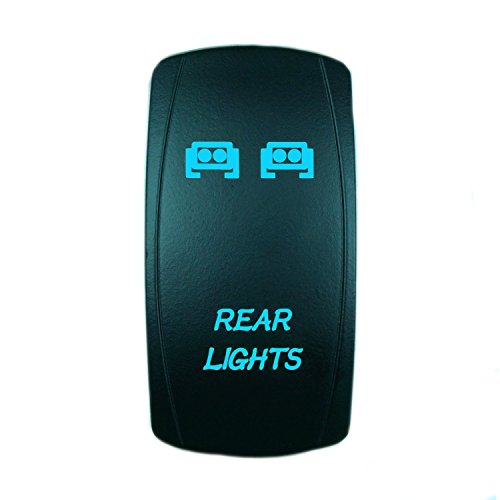 STVMotorsports 5 Pin Rear Lights Toggle Rocker Switch 20A 12V On-Off LED Light Bar Automotive UTV (Blue)
