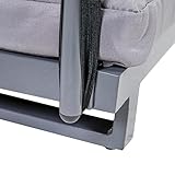 greemotion PET Hundebett mit Dach aus Aluminium und 100% Polyester, 63 x 65 x 65 cm Hundeliege grau