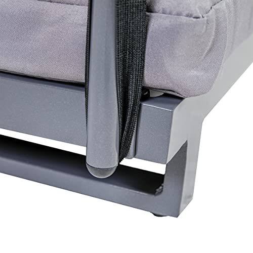greemotion PET Hundebett mit Dach aus Aluminium und 100% Polyester, 63 x 65 x 65 cm Hundeliege grau