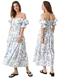 NOTHING FITS BUT Women’s Classic Linen Nursing Dress, Cotton Kiko Maternity Gown, Casual Maternity D