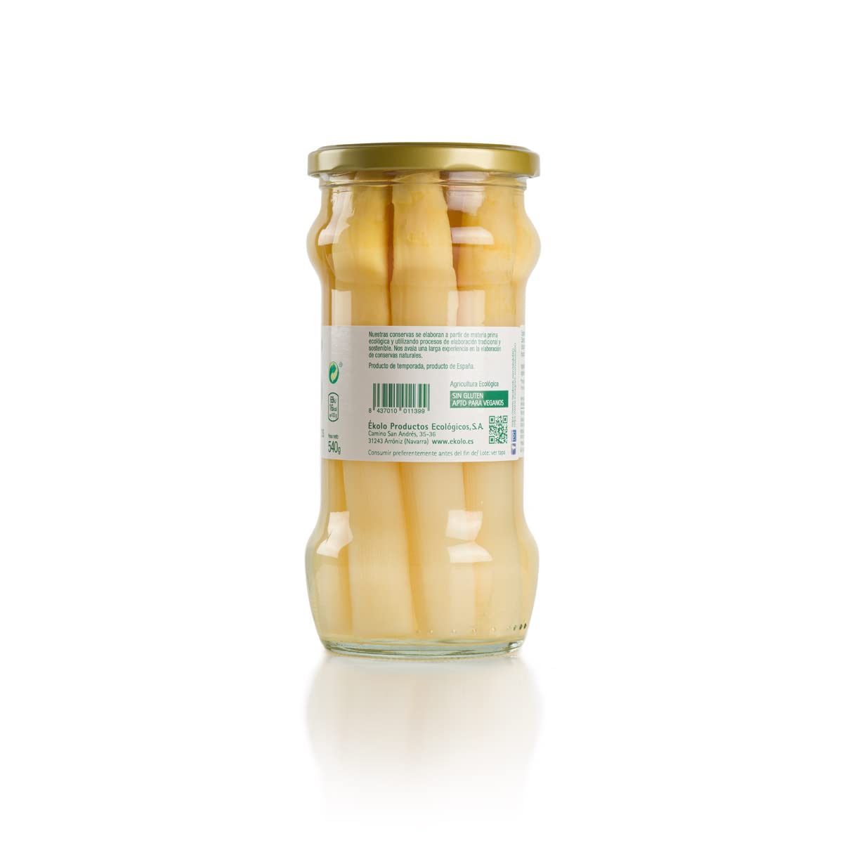 Ekolo Espárragos Blancos Muy Gruesos Bio, 6 Tarros, 540g 3240g