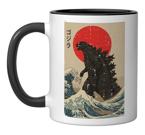 Japanese Kaiju Wave Red Sun Japan Monster Men...