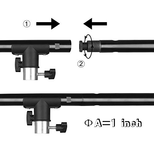 Emart T-Shape Portable Background Backdrop Support Stand Kit 5Ft Wide 8.5Ft Tall Adjustable Photo Backdrop Stand With 4 Spring Clamps #TOP3