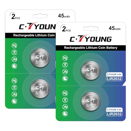 Baterías Recargables LIR2032 CTYOUNG 3.6V Paquete 4 pcs