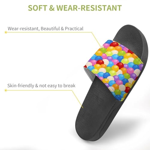 Colorful Gum Balls PVC Slippers Sandals for Women Men Open Toe Soft Cushioned Non-Slip Sandal for Indoor Outdoor3