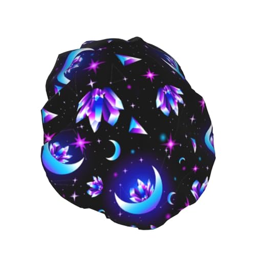 Bonnet de douche imperméable et réutilisable double couche pour protéger les cheveux longs