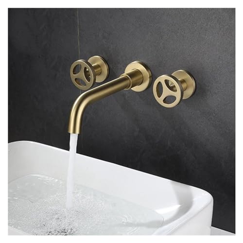 Robinet de bassin en laiton mitigeur salle de bain mural eau chaude froide lavabo