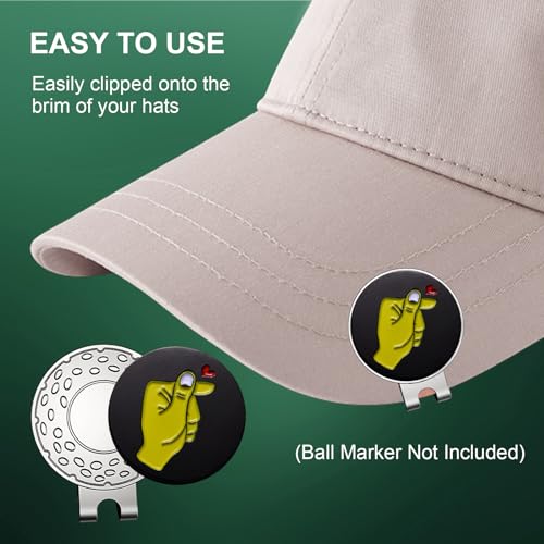 GHHJX Magnetic Golf Ball Marker Hat Clip Golf Ball Marker Caps Holder Professional Golf Training Aids Accessories,6 Pieces (Golf Ball Marker Not Included)