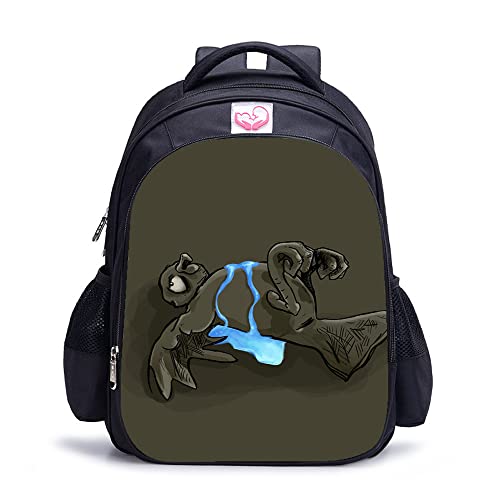 Mochila de moda impermeable para estudiantes universitarios con patrón impreso 3D de 16 pulgadas