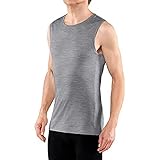 FALKE Herren Baselayer-Shirt Silk Wool Comfort Fit, Wolle, 1 Paar, Grau (Grey-Heather 3757), M