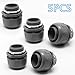 BENLIUDH Non-Metallic Liquid Tight Conduit Connector, Flexible Conduit Fittings Electrical PVC Fittings (1-1/4 Inch, 5Pcs)