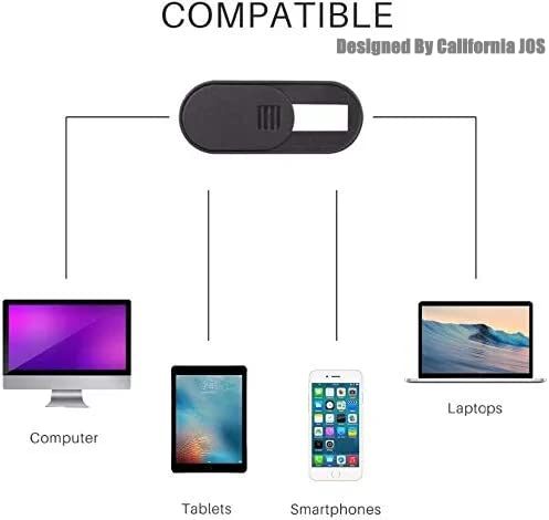 JOS - Juego de 6 protectores deslizantes de cámara web, para protección de privacidad, seguridad, para teléfono y laptop 8