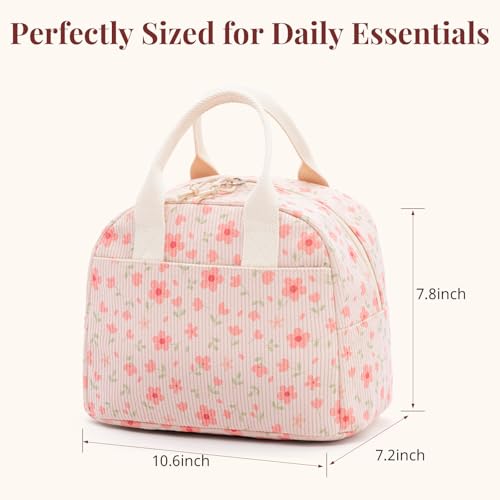 Image of LOVELYWIND Lunch Box for Women Cute Lunch Bags for Women Lunch Tote Bags Reusable Insulated Lunch Box Large Capacity Reusable Insulated Cooler for Work or Travel Gifts or Beach