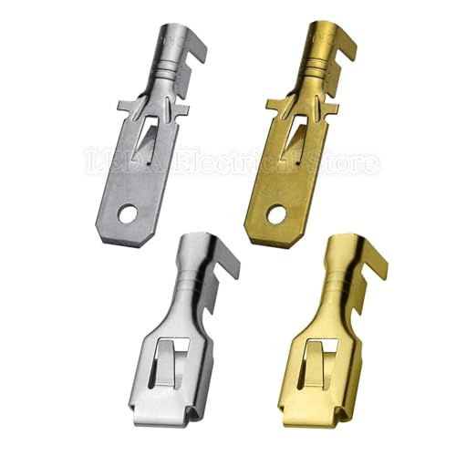 Conector de pala macho y hembra de 6,3mm DJ611-6.3B para terminal de cable de latón 4