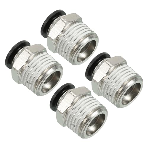 Conexiones de empuje neumáticas de 10 mm para tuberías de aire con rosca recta de 1/2" NPT 2