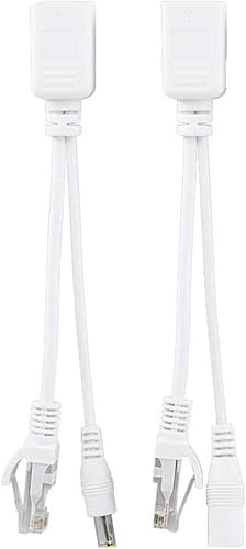 10 pares de cámaras de red Poe Rj45 cable, adaptador de alimentación a través de Ethernet inyector + divisor CC 12 V.
