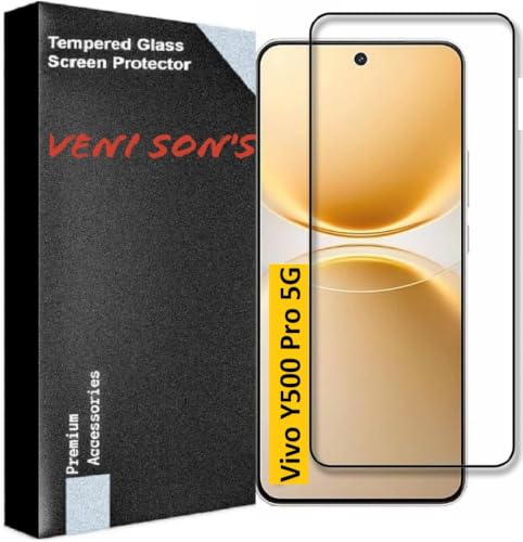 Image of VENI SON'S Scratch And Tear Resistant, Crystal Clear Edge to Edge Tempered Glass Screen Protector Guard Compatible With Vivo Y500 Pro 5G