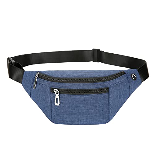 Fanny Pack Waterproof Waist Bag for Men & Women (Dark Blue)