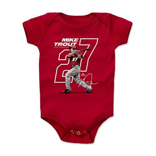 Image of 500 LEVEL Mike Trout One-Piece Infant Bodysuit - Mike Trout Offset W WHT
