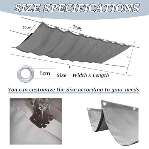 Voile d'ombrage rétractable gris foncé 2x2m imperméable pour terrasse