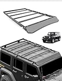 JROAD Wrangler JK Hard top Platform Roof Rack,Full Length Cargo Carrier Basket Cross...