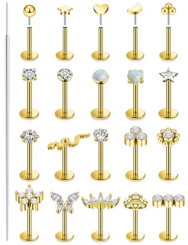 Lsnevsie 14K �S�[���h�t�B���h 20G 18G 16G �X���b�h���X �t���b�g�o�b�N �C�������O �X�^�b�h �T�[�W�J���X�e�����X�X�`�[�� �I�p�[�� CZ �v�b�V���C���m�[�Y�����O �X�^�b�h �g���K�X �w���b�N�X �R���N ��s�A�X �s�A�X �W��