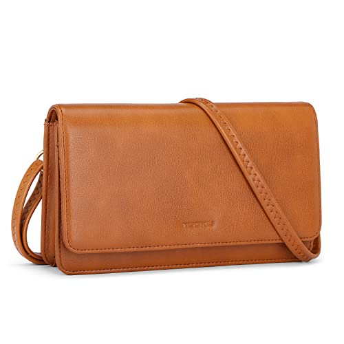 nuoku Crossbody Bag for Women, Phone Wallet Purses PU Leather Satchel, Small Shoulder Bags