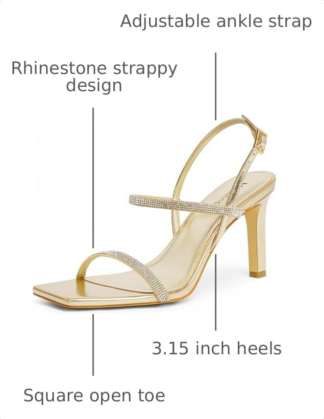 Image of Modatope Womens Sandals Open Toe Strappy Sandals Ankle Strap High Heel Sandals for Women