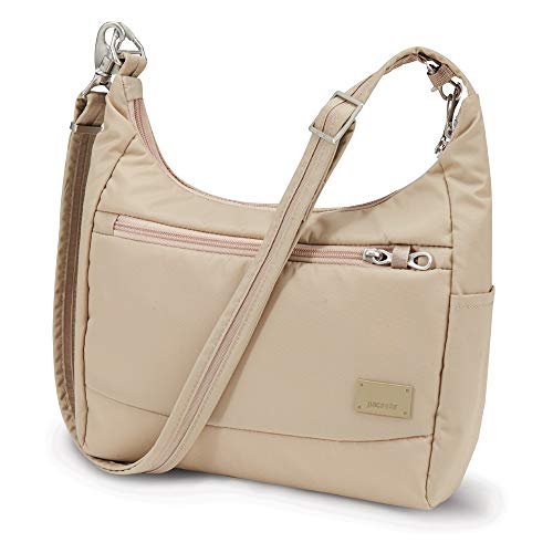 Pacsafe Citysafe CS100 Anti-Theft Travel Handbag, Almond