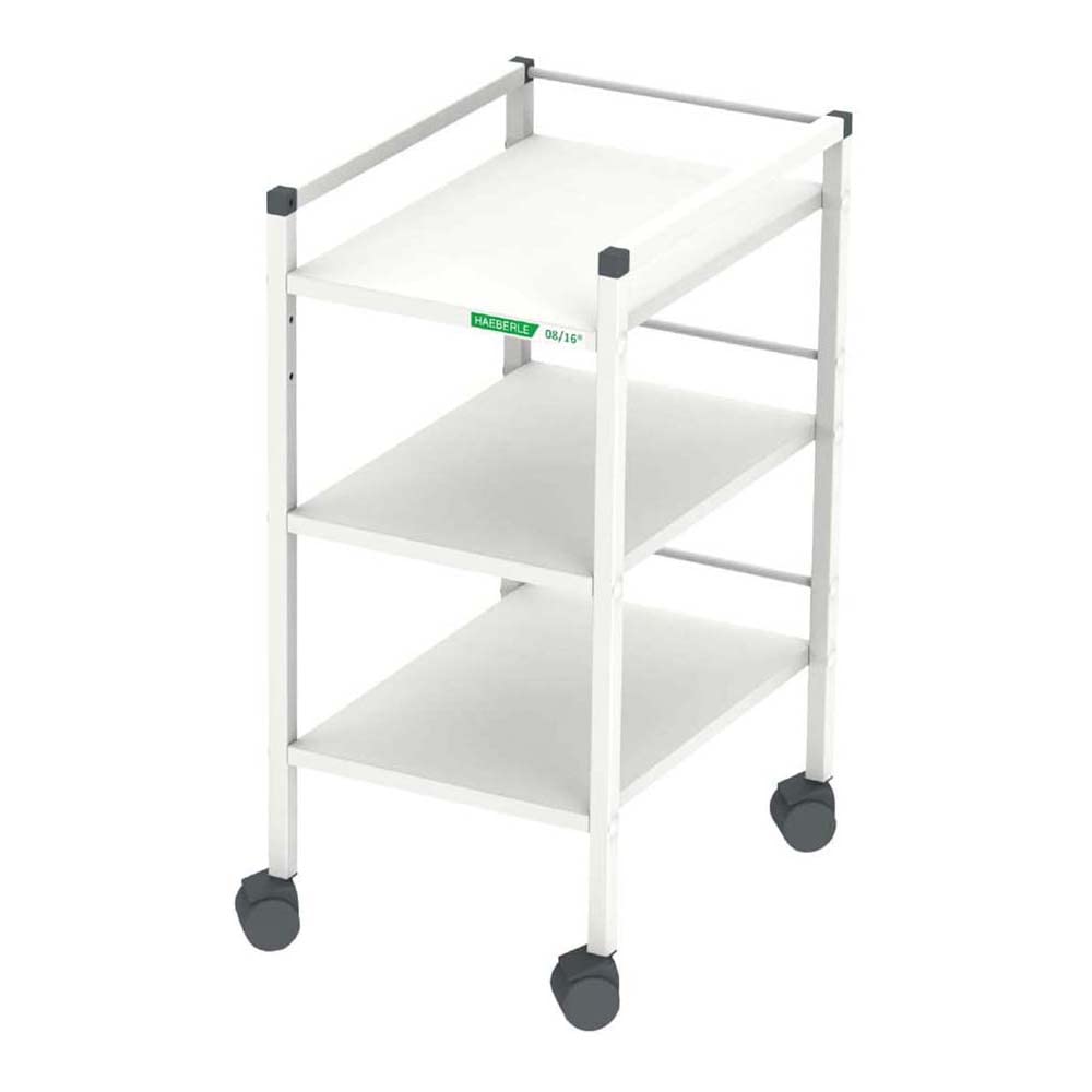 neoLab 2-7041 Holz/Melamin/Stahl/Epoxidharz Supermini Regalwagen, 450mm Länge x 340mm Breite x 730mm Höhe, Weiß