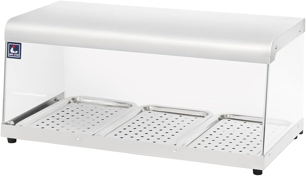 Amazon.co.jp: 業務用フードケース ホットショーケース 3面ガラス(背面