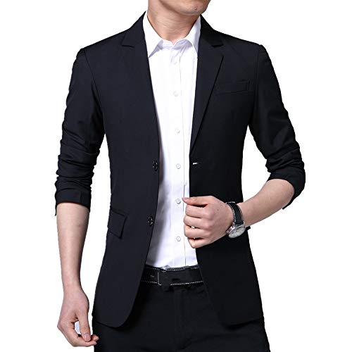 Men's Long Sleeves Lapel Collar Suit Coat Slim Fit Daily Jacket Blazer