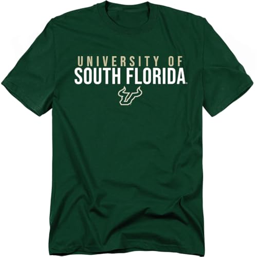University of South Florida Official Stacked Unisex Adult T Shirt University of South Florida Medium