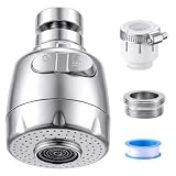Vinabo Boquilla Grifo 360° 2 Modos, Aireador Cocina