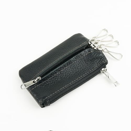 e-mono Genuine Leather Men's Coin Purse, Coin Purse, 4 Strands with Key Case, Size M, Cowhide Leather, Zipper, Leather3