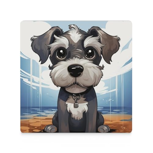 Dessous de verre Schnauzer absorbant pour stopper les taches et rayures de table - 4