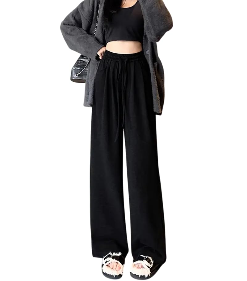 dockstreet Straight Wide fit Long Length Open Bottom Jogger for Women/Trending Multi Pocket Style, Relaxed Casual Pants for Women-picture-54