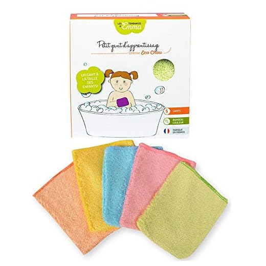 Les Tendances D Emma Lot de 5 petits gants d'apprentissage en Bambou bio