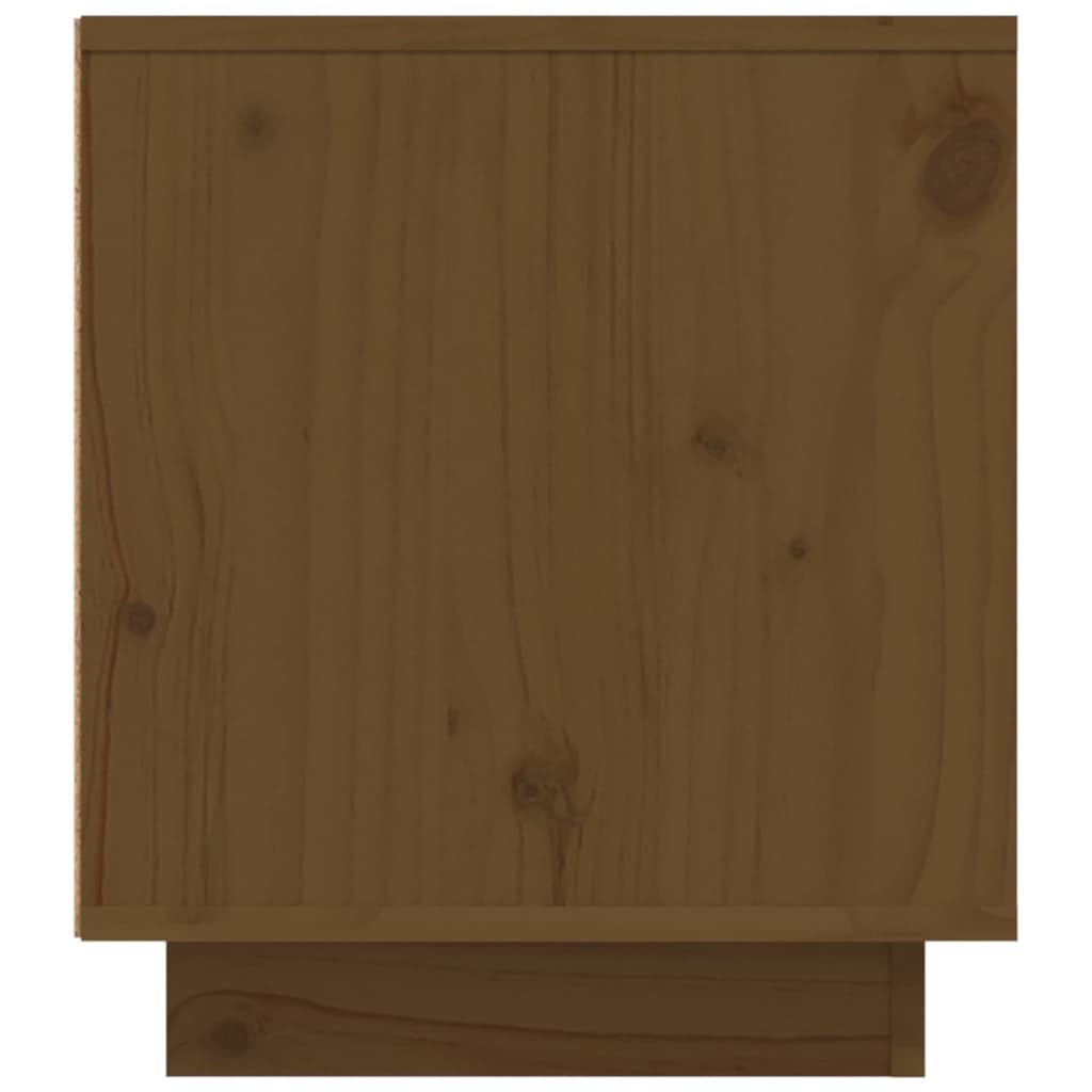 TV-Schrank Honigbraun 110x35x40,5 cm, Massivholz Kiefer, Modernes Media Center für Wohnzimmer, Schlafzimmer, Viel Stauraum