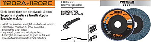 Beta 11202B 40 - Lamellenscheiben zirkon fächerschleifscheibe trägermaterial kunststoff und doppellamelle